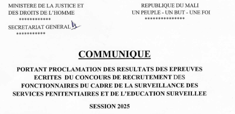 RÉSULTATS DES ÉPREUVES ÉCRITES DU CONCOURS DE APES